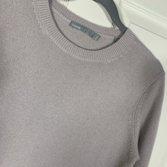 Vince Crew Neck 3/4 Sleeve 100% Cashmere Pullover Tunic Sweater Top Size Small - Picture 4 of 8